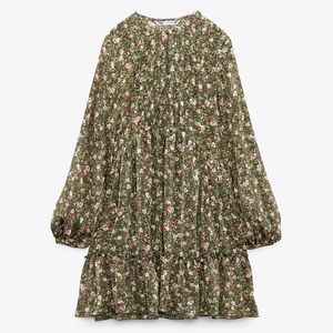 Zara Floral Print Flowy Dress